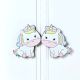 Handcrafted Acacia Wood Baby Unicorn Handle Pair